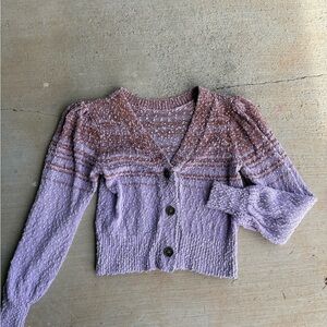 J. Crew Puff Sleeve Reversible Sweater